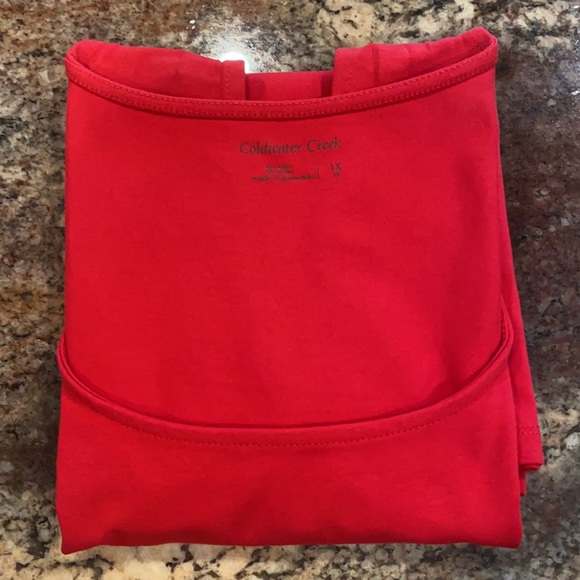 Coldwater Creek Tops - Coldwater Creek, 1X Women’s 18, Red Shell Tank Top, NWT